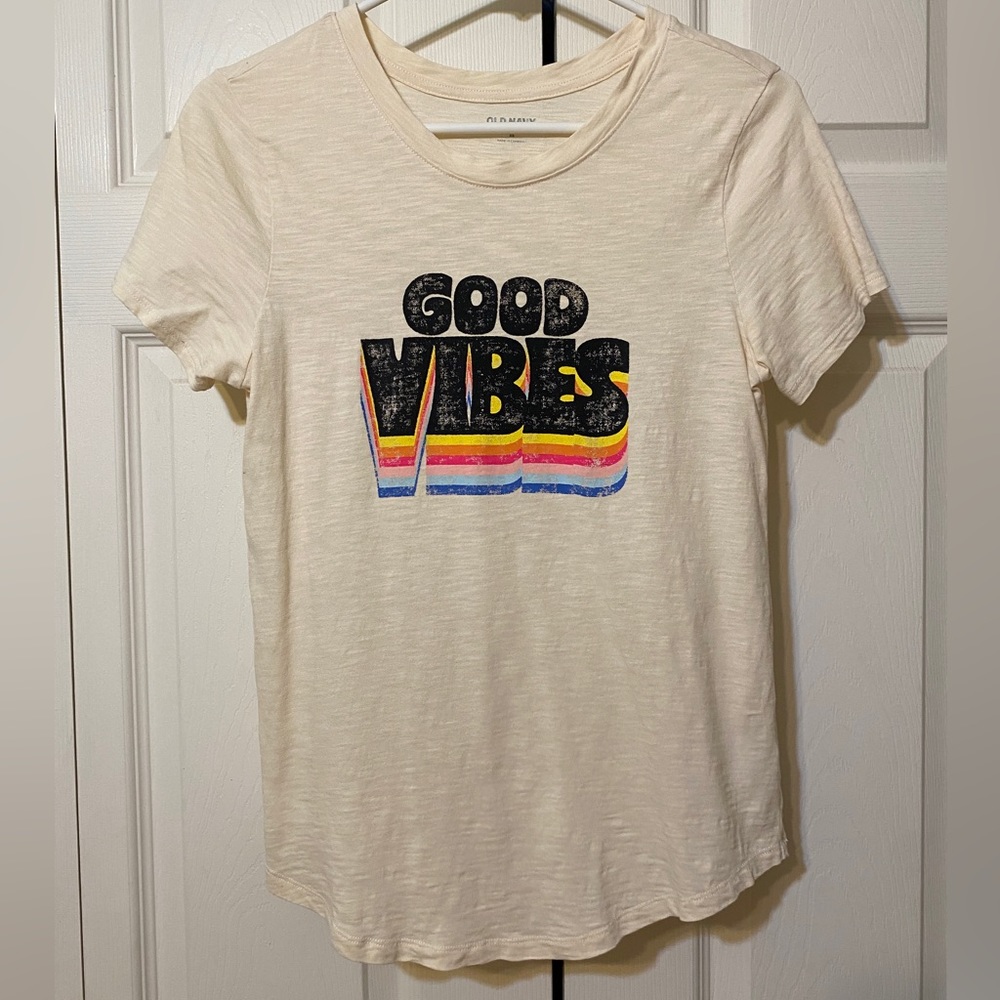 😍(3/$10) OLD NAVY Women’s EveryWear Slub-Knit Graphic T- Shirt